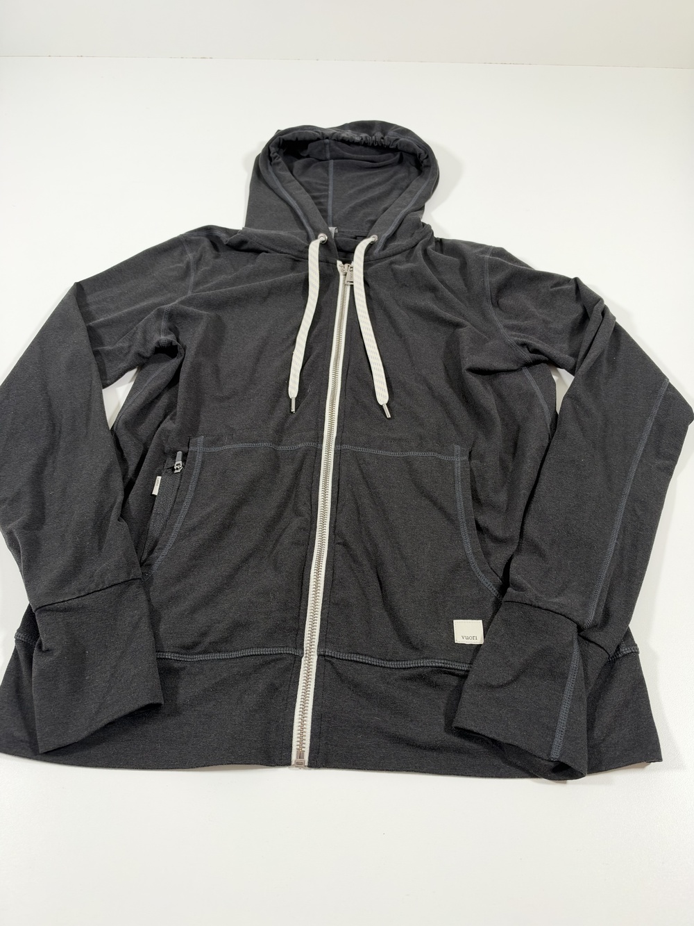 Vuori Women's Halo Performance Hoodie Black Heather Small